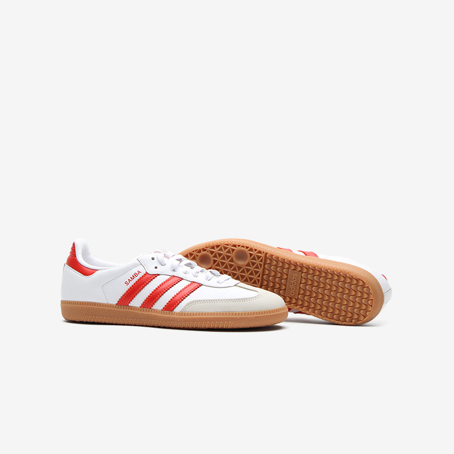 Adidas Samba OG White Solar Red Gum