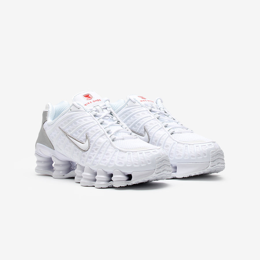 Nike Shox TL White Metallic Silver Max Orange