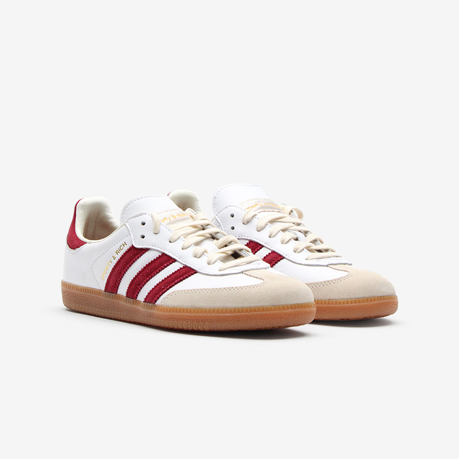 Adidas Samba OG Sporty & Rich White Collegiate Burgundy