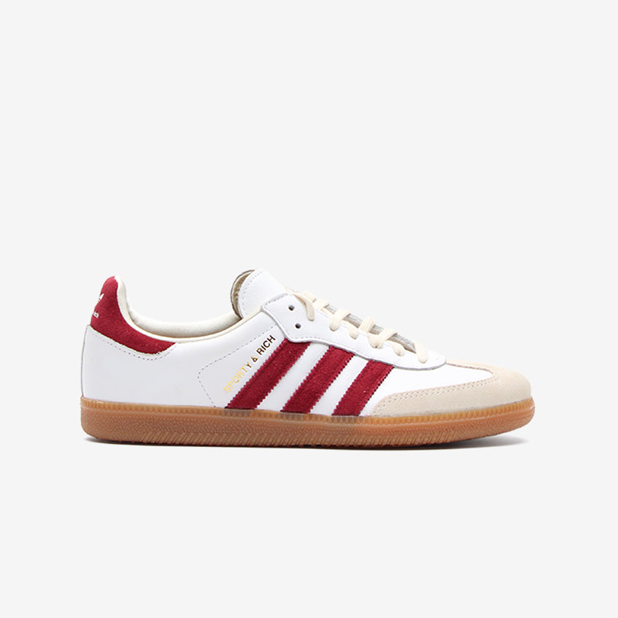 Adidas Samba OG Sporty & Rich White Collegiate Burgundy