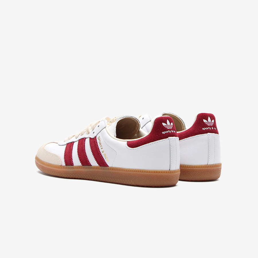 Adidas Samba OG Sporty & Rich White Collegiate Burgundy