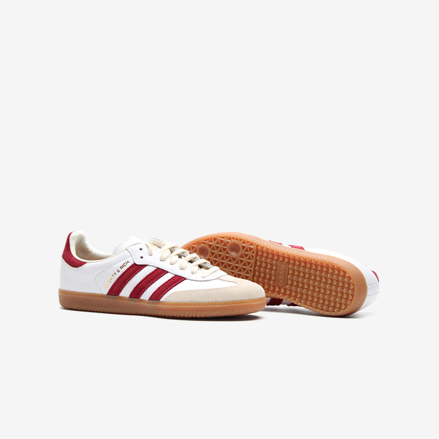 Adidas Samba OG Sporty & Rich White Collegiate Burgundy