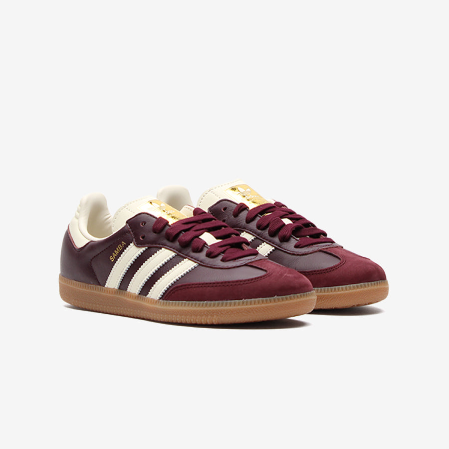 Adidas Samba OG Maroon Gold Metallic